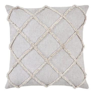 Frayed Lattice Oatmeal Pillow Cover 20x20 VHC Brands - The Fox Decor